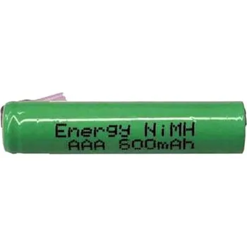 Článková baterie Nabíjecí článek NiMH AAA 1,2V/700mAh pásk.vývody