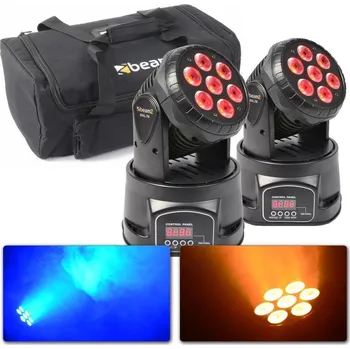 Světelný efekt BeamZ Set 2 pohyblivých hlav MHL74 s přepravním pouzdrem, barva černá