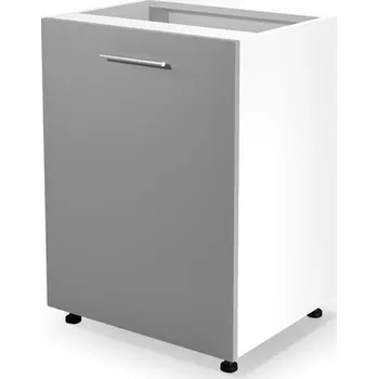 Dolní skříňka pod dřez MARCIE DK-60/82, dvířka: sv.šedý lesk + vyzvednutí ZDARMA