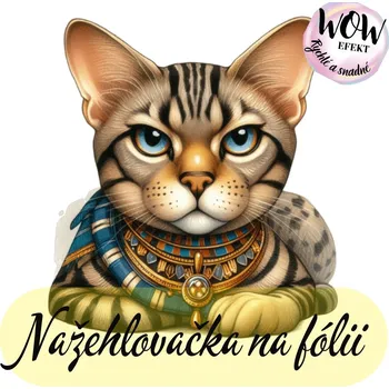 Nažehlovačky na fólii Nažehlovačka na fólii, KOČKA EGYPT, 11,4x10,5 cm /ks