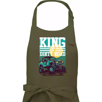 Kuchyňská zástěra King of dirty road - Dámská zástěra na vaření - Univerzální velikost ( Khaki )