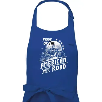 Kuchyňská zástěra American Pride - Pánská zástěra na vaření - Univerzální velikost ( Královská modrá )
