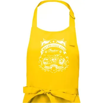 Kuchyňská zástěra Indian Motorycle Club - Dámská zástěra na vaření - Univerzální velikost ( Žlutá )