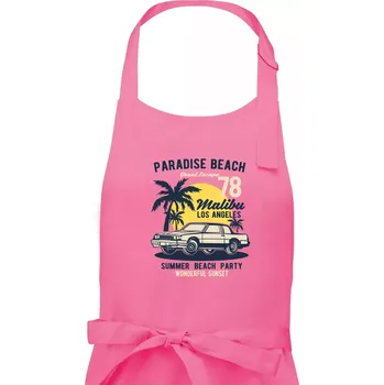 Kuchyňská zástěra Paradise Beach - Dámská zástěra na vaření - Univerzální velikost ( Růžová )
