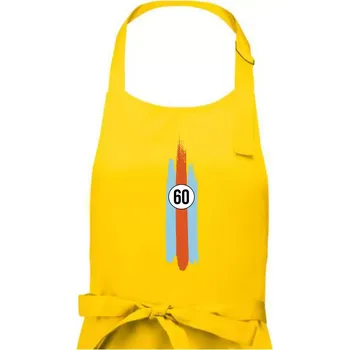 Kuchyňská zástěra Vintage Race 60 - Pánská zástěra na vaření - Univerzální velikost ( Žlutá )