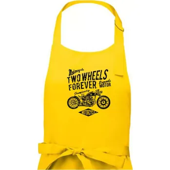 Kuchyňská zástěra Two Wheels Forever 1 - Pánská zástěra na vaření - Univerzální velikost ( Žlutá )