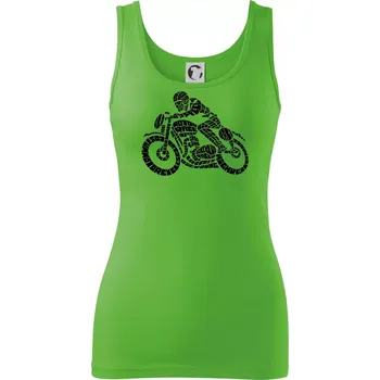 Dámské tričko Motorkář nápisy - Dámské tílko - XL ( Apple Green )