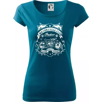 Dámské oblečení Indian Motorycle Club - Dámské triko Pure - M ( Petrolejová )