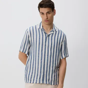 Pánská košile Reserved - Košile comfort s viskózou - modrá - 846FS-55P - 846FS-55P-S