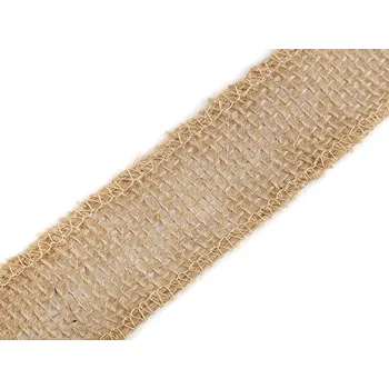 Stuha Jutová stuha šíře 35 mm Varianta: 1 režná přírodní, Balení: 13.5 m