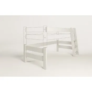 Postel Zvyšující díl + schůdky Sendy BÍLÝ