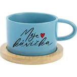 MOJE KÁVIČKA - modrý hrníček makronka 200 ml