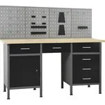 vidaXL Pracovní stůl se čtyřmi nástěnnými panely