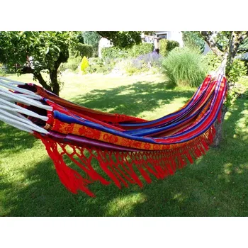 Houpací síť Hamaka Ekvádor (červená, 130x240 cm)