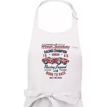 Kuchyňská zástěra Winner Speedway - Dámská zástěra na vaření - Univerzální velikost ( Bílá )