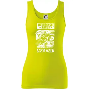 Dámské tričko Motorcycle Races - Dámské tílko - S ( Limetková )