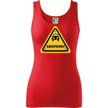 Dámské tričko Autoškola - začátečník - Dámské tílko - XL ( Červená )