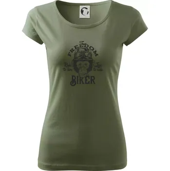 The freedom biker - Dámské triko Pure - XS ( Khaki )