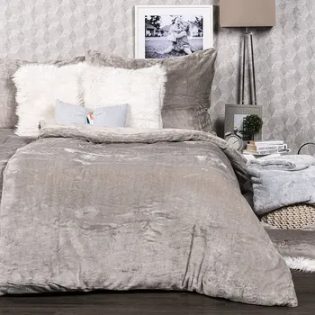 Povlečení 4Home povlečení mikroflanel šedá, 160 x 200 cm, 70 x 80 cm
