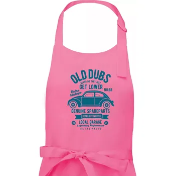 Kuchyňská zástěra Old Dubs - Pánská zástěra na vaření - Univerzální velikost ( Růžová )