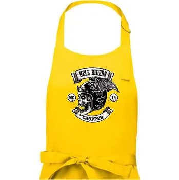 Kuchyňská zástěra Hell Riders Chopper - Dámská zástěra na vaření - Univerzální velikost ( Žlutá )