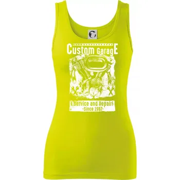 Custom Motorcycle Garage - Dámské tílko - S ( Limetková )