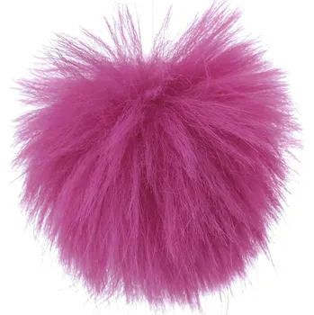 Stuha Kožešinová bambule s poutkem Ø8 cm Varianta: 12 cyklámenová, Balení: 1 ks