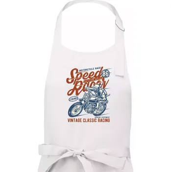 Kuchyňská zástěra Speed Racer 2 - Pánská zástěra na vaření - Univerzální velikost ( Bílá )