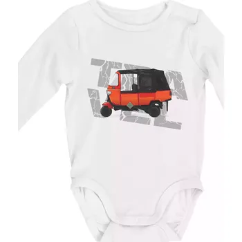 Tuk Tuk - Body kojenecké s dlouhým rukávem - Dlouhý r. 3-6 měs ( Bílá )