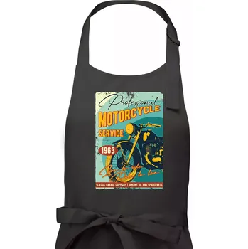 Kuchyňská zástěra Professional service moto - Dámská zástěra na vaření - Univerzální velikost ( Tmavá břidlice (šedá se zeleným nádechem) )