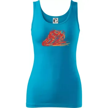 Dámské tričko Silniční moto splash - Dámské tílko - XS ( Světlý tyrkys )