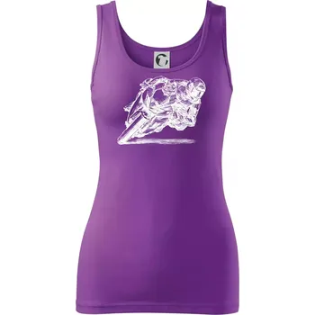 Dámské tričko Motorkář skica - Dámské tílko - 2XL ( Fialová )