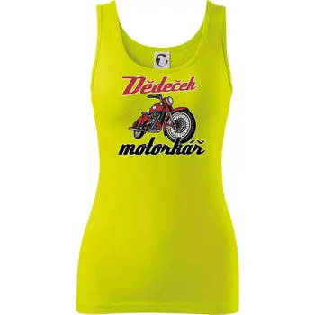 Dámské tričko Dědeček motorkář - Dámské tílko - XS ( Limetková )