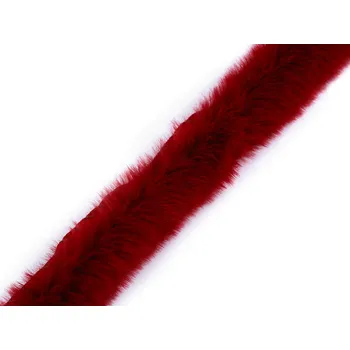 Stuha Všívací oděvní / dekorační kožešina kulatá šíře 1,5 cm Varianta: 6 bordó sv., Balení: 1 m