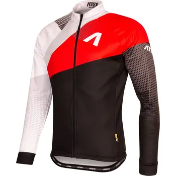 cyklistický dres ATEX Cyklo dres s dlouhými rukávy REVOLT RED XS