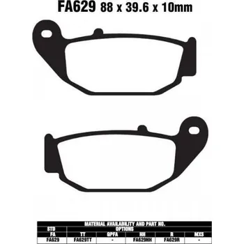 Brzdový komplet EBC FA629 HH sintrované brzdové destičky pro motorku