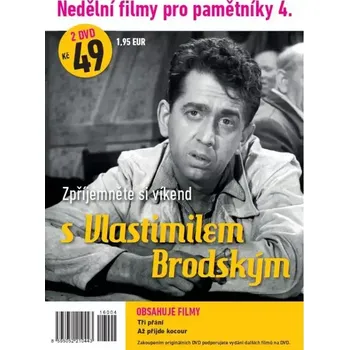 DVD film Nedělní filmy pro pamětníky 4. - Vlastimil Brodský - 2 DVD pošetka