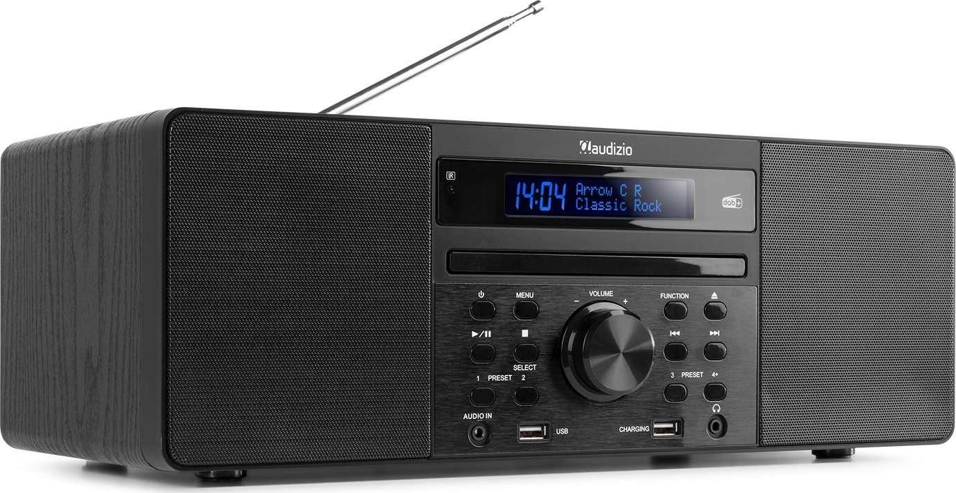 Audizio Prato mikrosystém s FM/DAB+, CD, USB a Bluetooth, černý