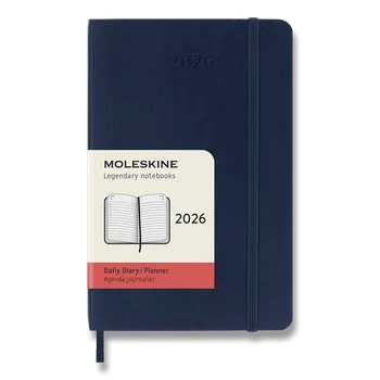 Diář Diář Moleskine 2026 - měkké desky, S, denní, modrý