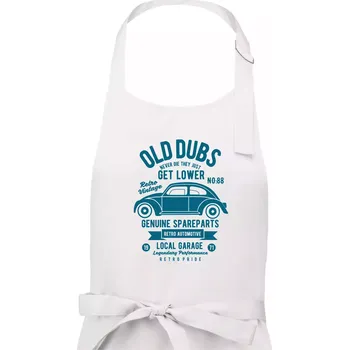 Kuchyňská zástěra Old Dubs - Dámská zástěra na vaření - Univerzální velikost ( Bílá )