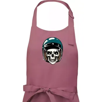 Kuchyňská zástěra Moto helma modrá - Dámská zástěra na vaření - Univerzální velikost ( Starorůžová )