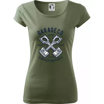 Dámské tričko Garage Co - Dámské triko Pure - XS ( Khaki )