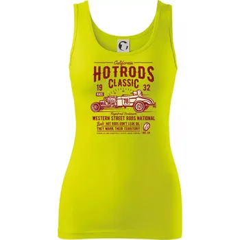 Dámské tričko Hot Rods Race Classic - Dámské tílko - L ( Limetková )