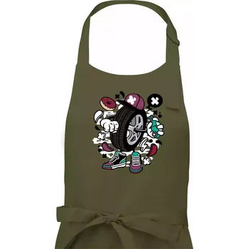 Kuchyňská zástěra Gumák - Pánská zástěra na vaření - Univerzální velikost ( Khaki )