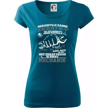 Dámské tričko Mechanik zkratky - Dámské triko Pure - M ( Petrolejová )
