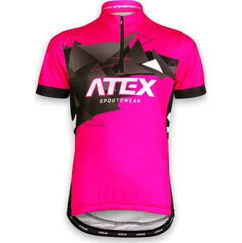 cyklistický dres ATEX Dětský cyklo dres MIKA růžový 128