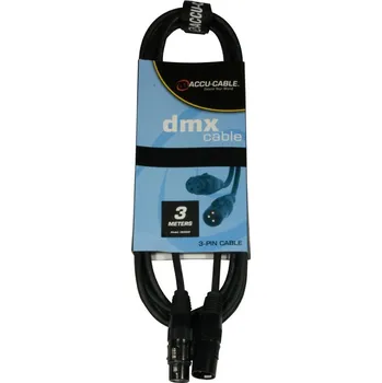 Audio kabel Accu Cable AC-DMX3/3 3 p. XLRm/3 p. XLRf 3m DMX