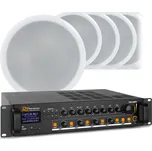 Power Dynamics Zvukový systém s 8 stropními reproduktory CSPB8 a zesilovačem PDV120MP3 s BT