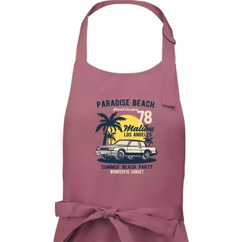 Kuchyňská zástěra Paradise Beach - Pánská zástěra na vaření - Univerzální velikost ( Starorůžová )