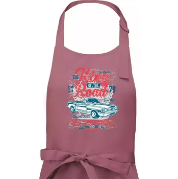 Kuchyňská zástěra King Of The Road - Pánská zástěra na vaření - Univerzální velikost ( Starorůžová )